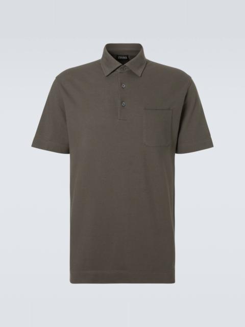 ZEGNA Cotton piqué polo shirt