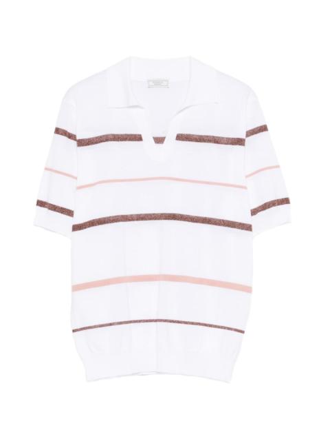 PESERICO striped short-sleeve top