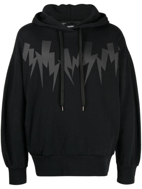 Neil Barrett Thunderbolt-print cotton hoodie