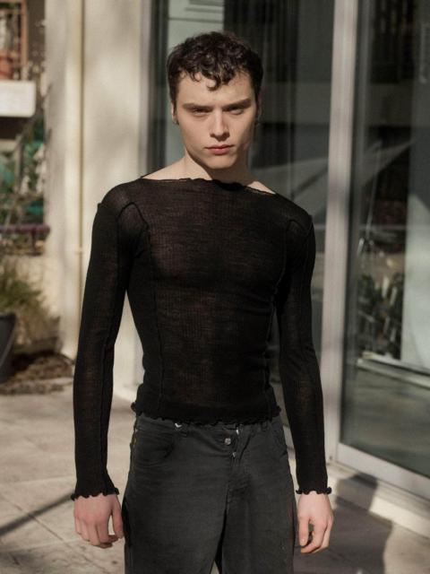 BASERANGE Omato Long Sleeve Tee - Fine Wool Rib