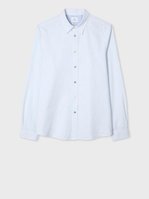 Paul Smith Tailored-Fit Blue Stripe Oxford Shirt