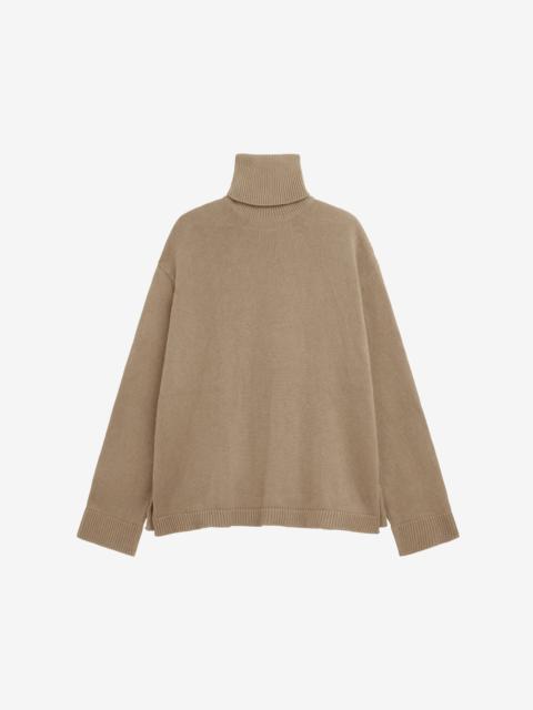 The Frankie Shop Rhea Trapeze Turtleneck - Beige