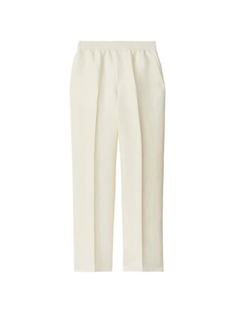 tapered-leg canvas trousers
