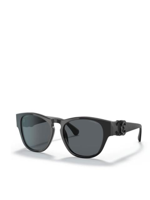 CHANEL Rectangle Sunglasses CH5455QB Black & Grey