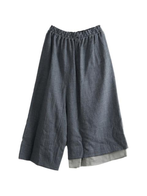 Y's drawstring layered trousers