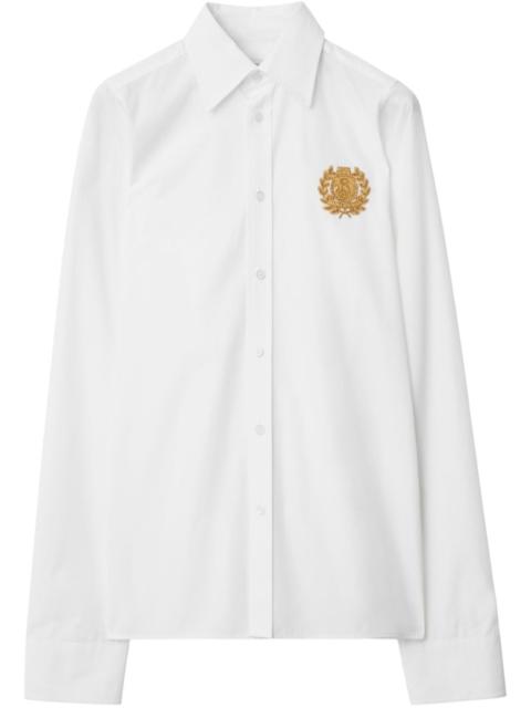 Burberry logo-embroidered shirt