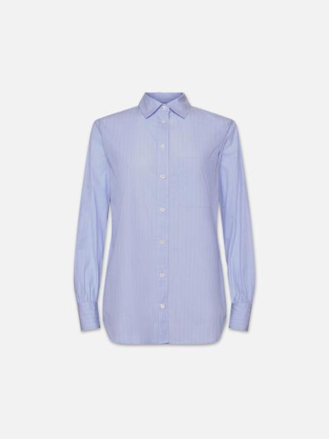 FRAME The Borrowed Pocket Shirt in Chambray Blue