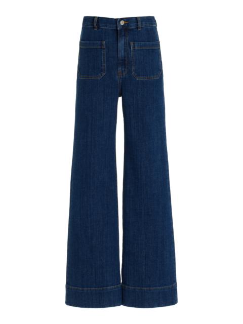 JEANERICA St Monica Stretch High-Rise Flared-Leg Jeans dark wash
