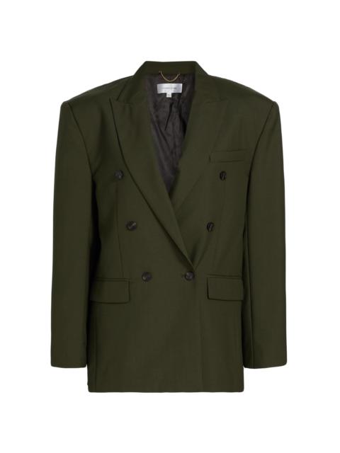 RONNY KOBO Women's 1988 Double-Breasted Wool-Blend Blazer - Olive Green