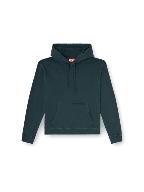 Diesel HOODIE WITH RIPS AND CRYSTAL DETAILS