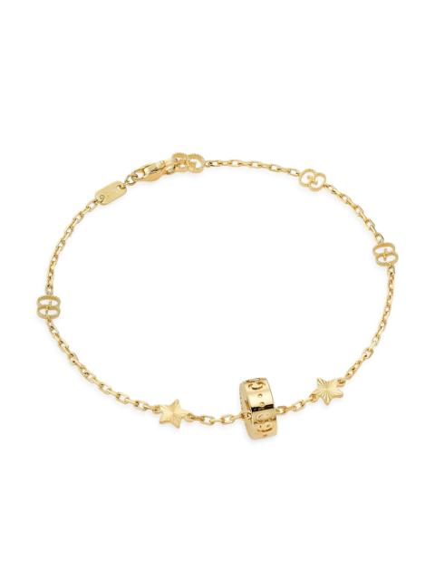 GUCCI Women's Icon 18K Yellow Gold GG Charm Bracelet/6.3" - Yellow Gold