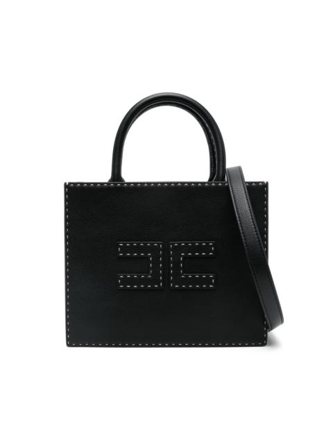 ELISABETTA FRANCHI small contrasting-topstitching tote bag