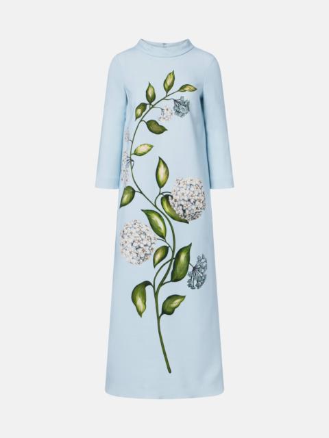 Oscar de la Renta Porcelain Flower wool-blend kaftan