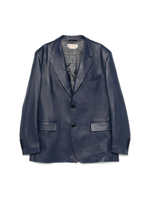 Marni leather blazer