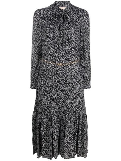 MICHAEL KORS abstract-print midi shirt dress