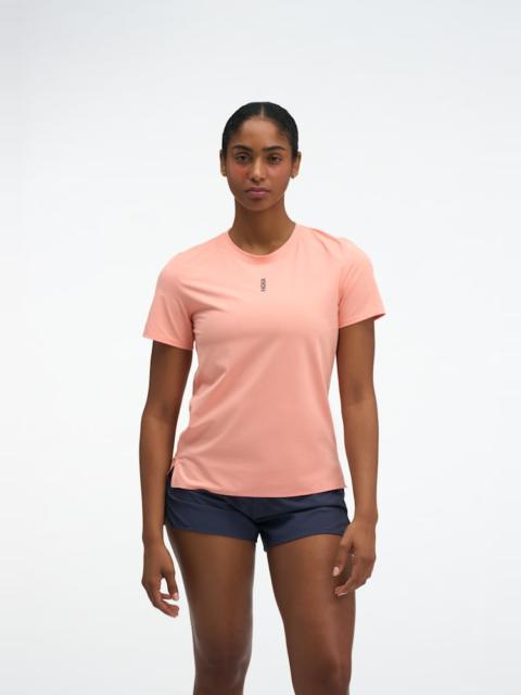 HOKA Women's EveryRun Short Sleeve Shirt in Sunstone
