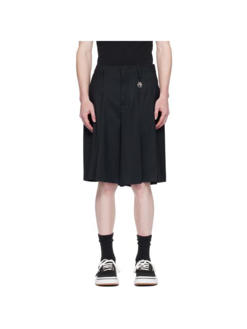 Ambush Navy Pleated Shorts