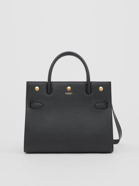 Burberry Small Leather Two-handle Title Bag