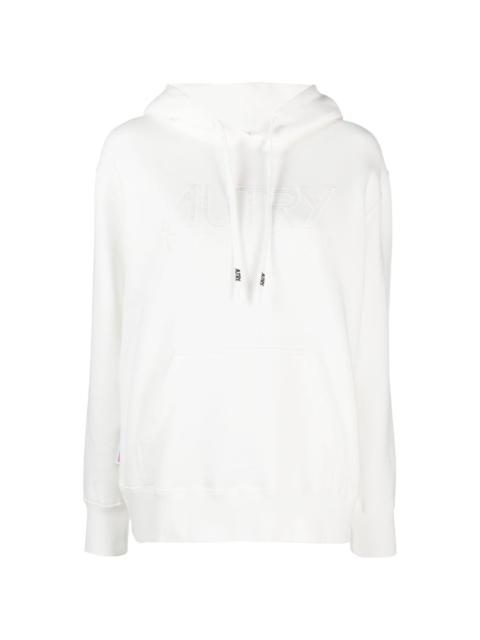 AUTRY logo-embroidered cotton hoodie