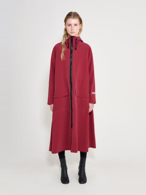 Stutterheim Mosebacke Long Patch Raincoat Burgundy