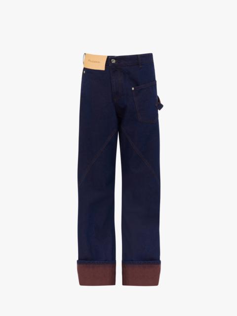 JW Anderson TURN UP TWISTED WORKWEAR JEANS