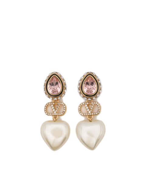 Valentino heart drop earrings