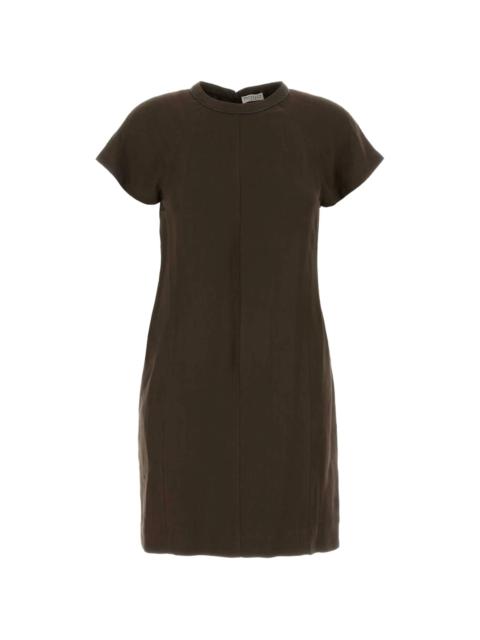 Brunello Cucinelli Brunello Cucinelli Brown Viscose Blend Dress