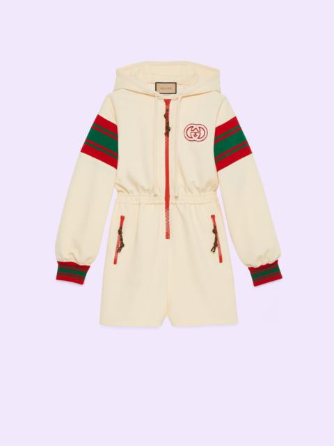 GUCCI Hooded jersey zip jumpsuit