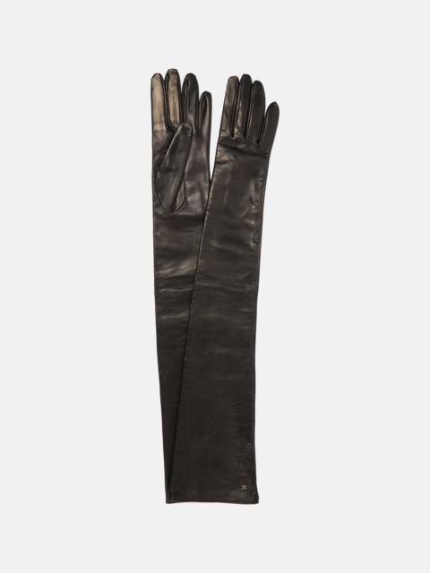 Amica long leather gloves