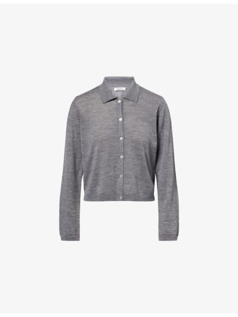 SKALL Amethyst Collared Merino Wool Cardigan