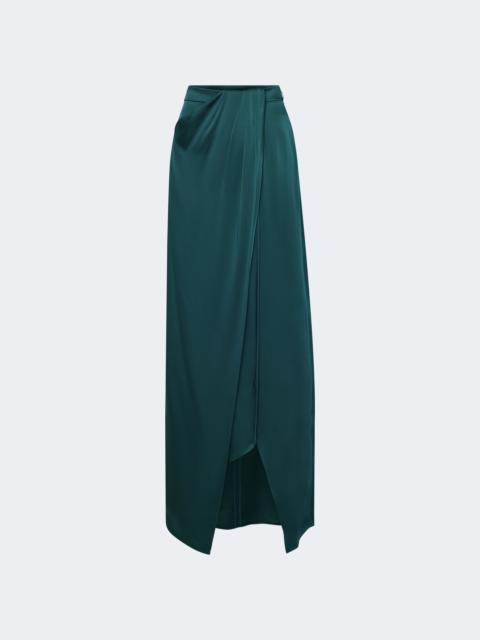 LAPOINTE Satin Wrap Maxi Skirt