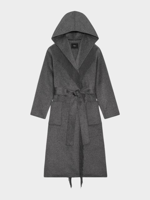 Rails Arlon Hooded Wrap Coat with Fringe-Trim