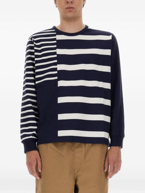 umbro x YMC striped patchwork T-shirt