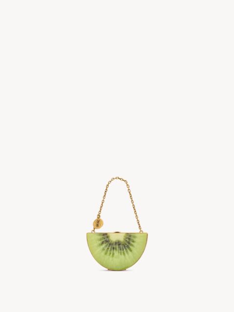 SAINT LAURENT EVENING MINI KIWI CLUTCH IN RESIN