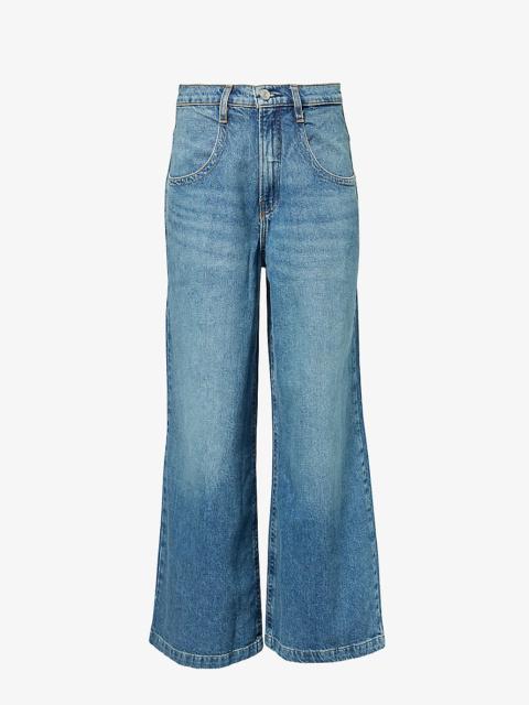 The Skater wide-leg high-rise recycled-denim jeans