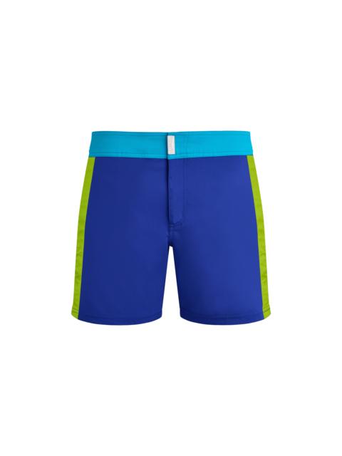 Vilebrequin Men Stretch Swim Trunks Flat Belt Color Block