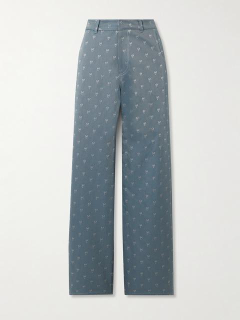 LIBEROWE Annie Cotton-blend Jacquard Straight-leg Pants