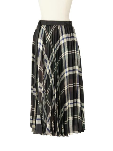 sacai Plaid Print Skirt
