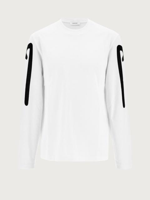 FERRAGAMO LONG SLEEVED LOGO T-SHIRT