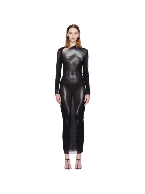 Jean Paul Gaultier Black 'The Long Silver Body Dust' Maxi Dress