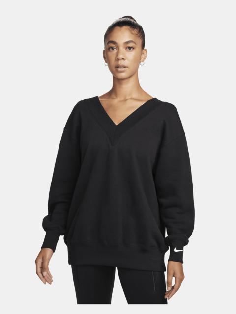 Women's Nike Sportswear Phoenix Fleece Oversized V-Neck Sweatshirt