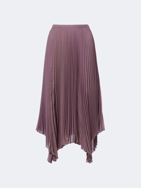 Valentino Asymmetric plissé georgette midi skirt