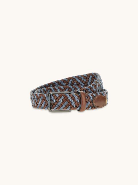 Paul & Shark BRAIDED BELT IN FABRIC AND LEATHER