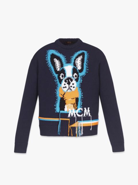 MCM Men’s Intarsia M Pup Sweater in Wool