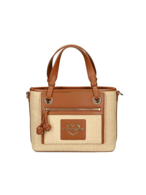 Moschino contrasting-trim tote bag