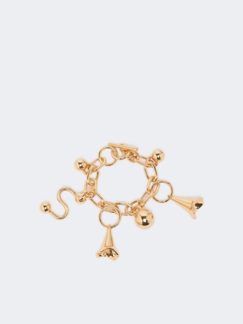 Sportmax Chain bracelet with charm - GOLD