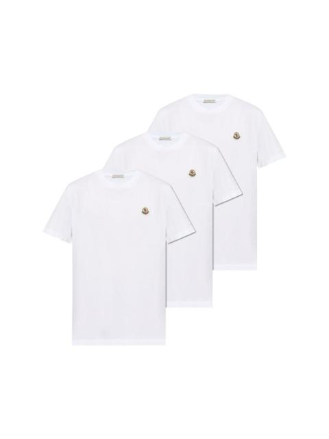 logo-appliqué cotton T-shirt (set of three)