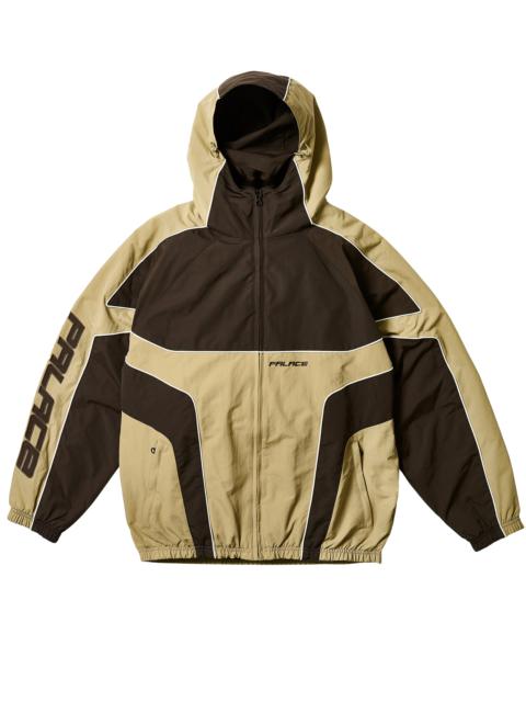 PALACE PIPED HOODED SHELL JACKET BROWN