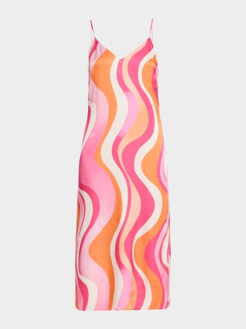 RAMY BROOK Shannon Satin Midi Dress