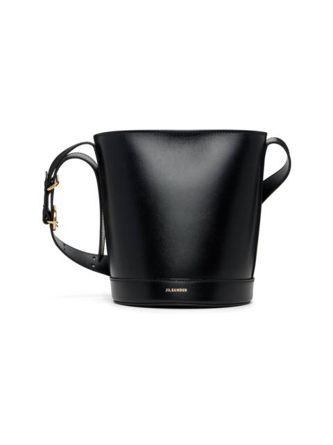 Jil Sander Black Cannolo Bucket Bag